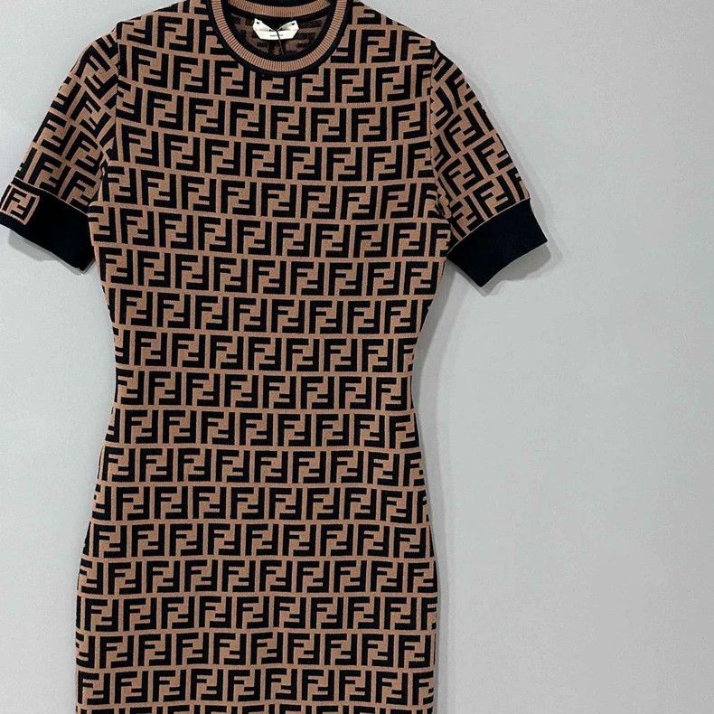 Fendi FENDI Printed Knit Dress in Excellent Condition Size M / US 6-8 / IT 42-44 - 2 Thumbnail