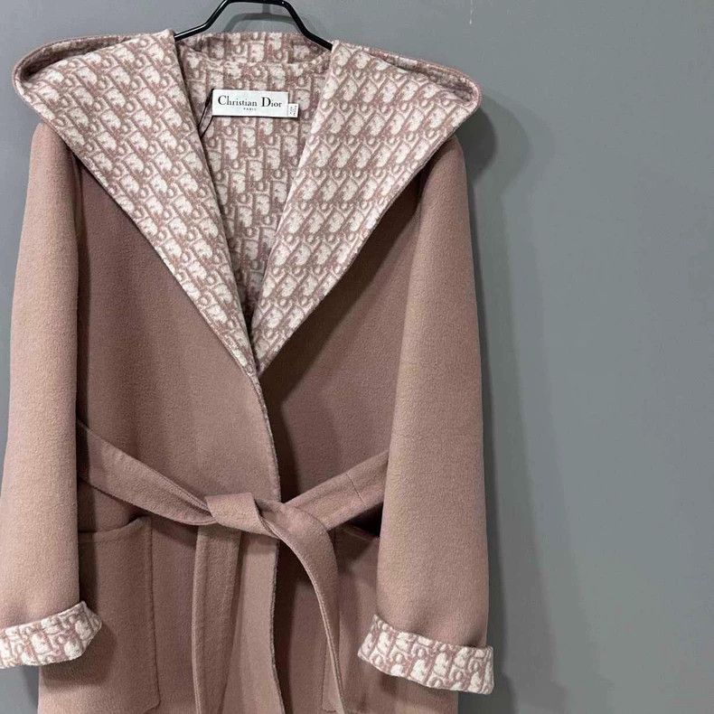 Dior Pink Printed Bathrobe Coat by Dior Size L / US 10 / IT 46 - 2 Thumbnail