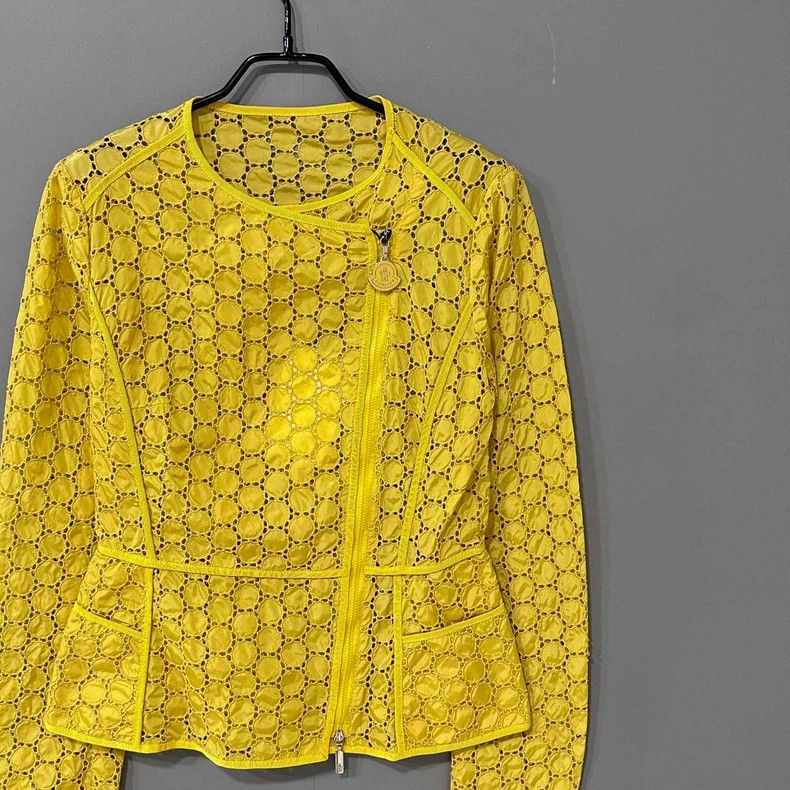 Moncler Yellow Polka Dot Design Top by Moncler Size XXS / US 00 / IT 34 - 2 Thumbnail