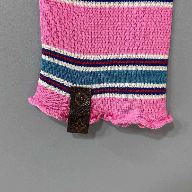 Louis Vuitton Pink Striped Crew Neck Knit Top Size S / US 4 / IT 40 - 3 Thumbnail