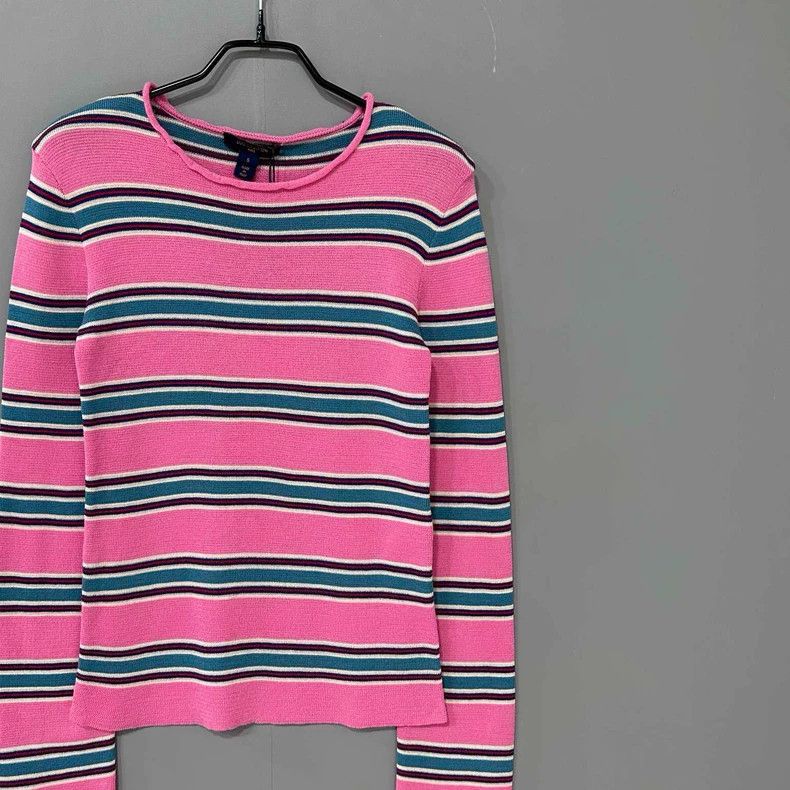 Louis Vuitton Pink Striped Crew Neck Knit Top Size S / US 4 / IT 40 - 2 Thumbnail