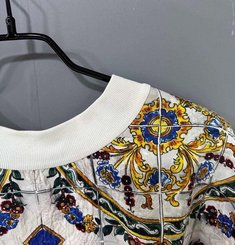 Dolce & Gabbana Embroidered Floral Short Sleeve Sweatshirt Size S / US 4 / IT 40 - 3 Thumbnail