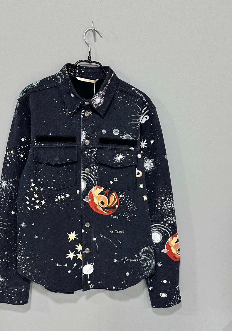 Valentino Cosmic Print Denim Jacket by Valentino Size XL / US 12-14 / IT 48-50 - 2 Thumbnail
