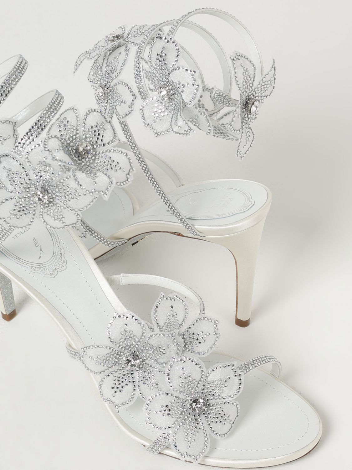 Rene Caovilla Rene Caovilla Heeled Sandals Woman Ivory Size US 11 / IT 41 - 4 Thumbnail