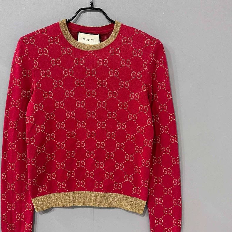Gucci Red Knit Long Sleeve Gucci Sweater Size XS / US 0-2 / IT 36-38 - 2 Thumbnail