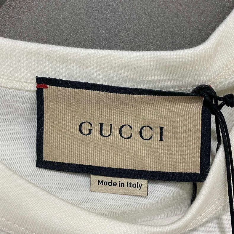 Gucci White Short Sleeve Logo T-Shirt by Gucci Size L / US 10 / IT 46 - 4 Thumbnail