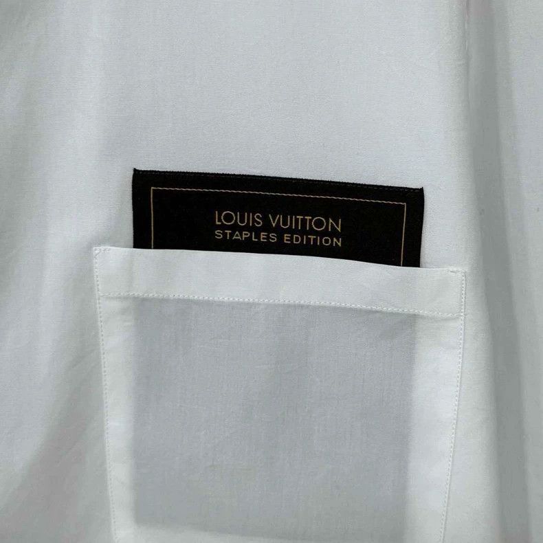 Louis Vuitton Louis Vuitton White Long Sleeve Shirt Size M / US 6-8 / IT 42-44 - 4 Thumbnail
