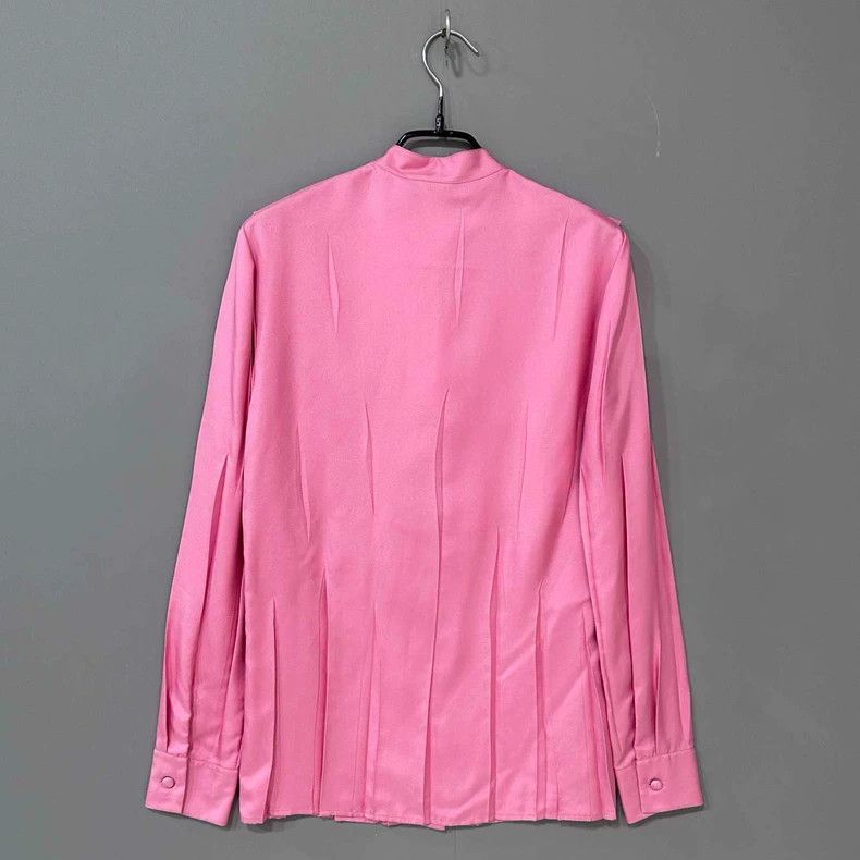 Gucci Pink Ruffled Blouse by Gucci Size S / US 4 / IT 40 - 3 Thumbnail