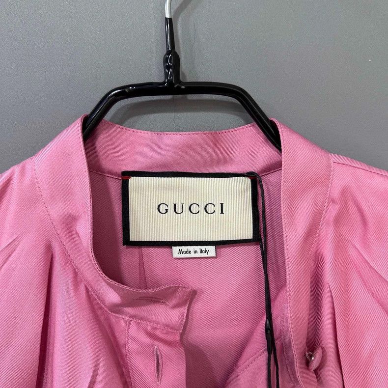 Gucci Pink Ruffled Blouse by Gucci Size S / US 4 / IT 40 - 4 Thumbnail