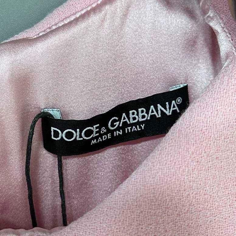 Dolce & Gabbana Pink Silk Dress with Flower Buttons Size M / US 6-8 / IT 42-44 - 5 Thumbnail