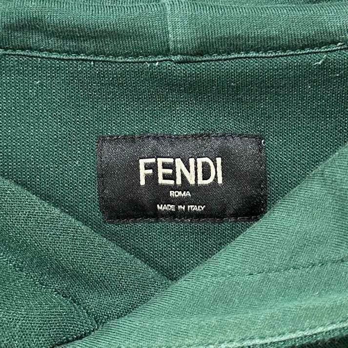 Fendi Fendi Olive Green Classic Logo Hoodie Size XL / US 12-14 / IT 48-50 - 5 Thumbnail