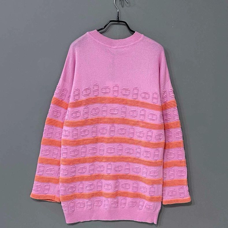 Hermes New Pink Cashmere Sweater with Stripes Size S / US 4 / IT 40 - 3 Thumbnail