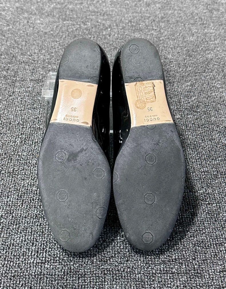 Gucci Black Mary Jane Shoes with Bee Logo Size US 5 / IT 35 - 7 Thumbnail