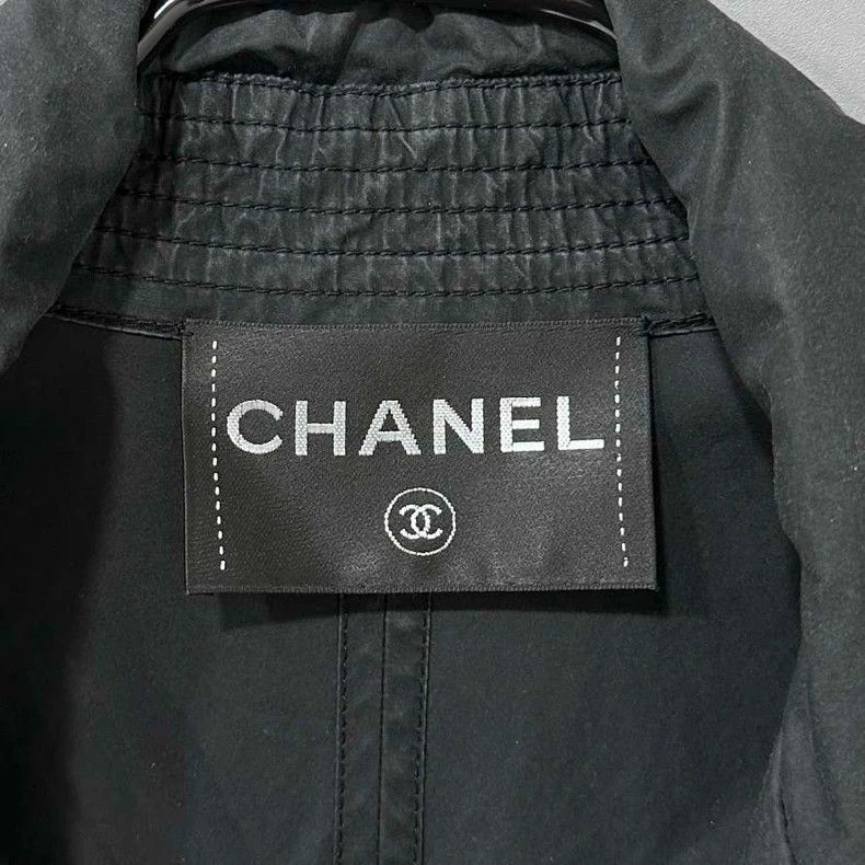 Chanel Black Parachute Fabric Coat by Chanel Size S / US 4 / IT 40 - 4 Thumbnail