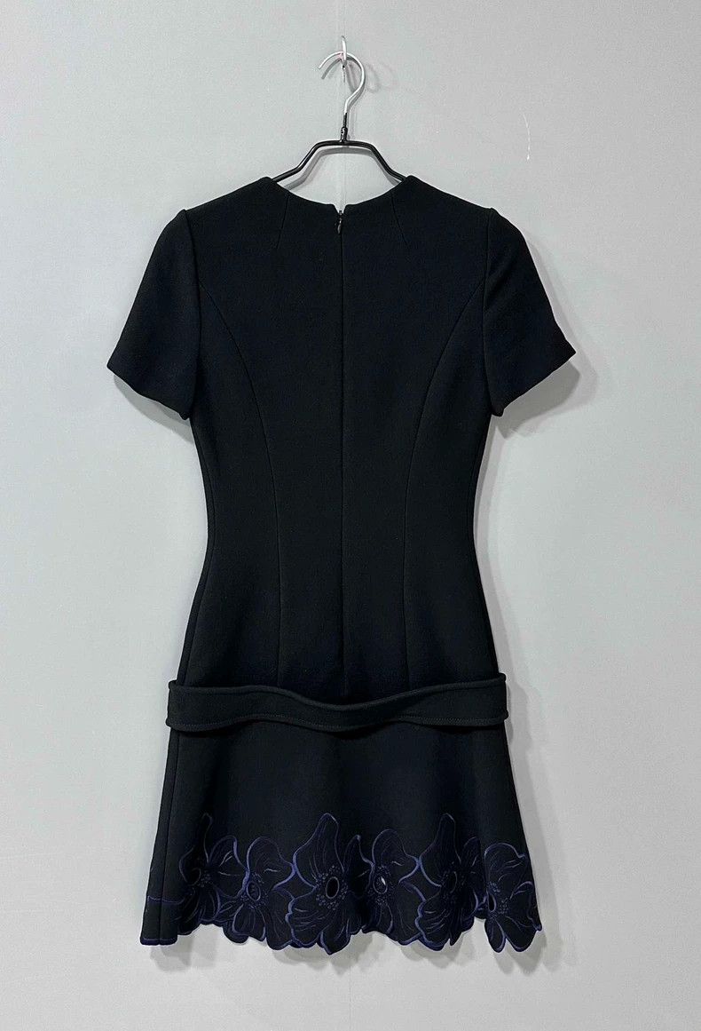 Dior Black Floral Hem Dress by Dior Size XS / US 0-2 / IT 36-38 - 3 Thumbnail