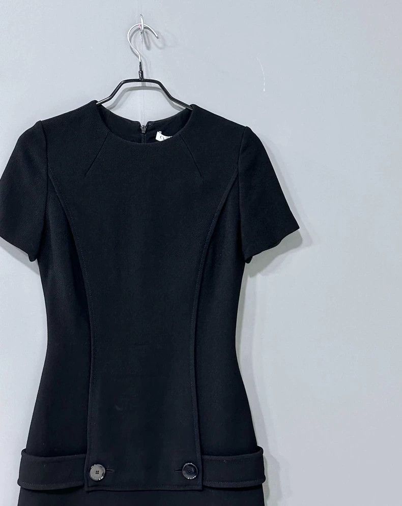 Dior Black Floral Hem Dress by Dior Size XS / US 0-2 / IT 36-38 - 2 Thumbnail