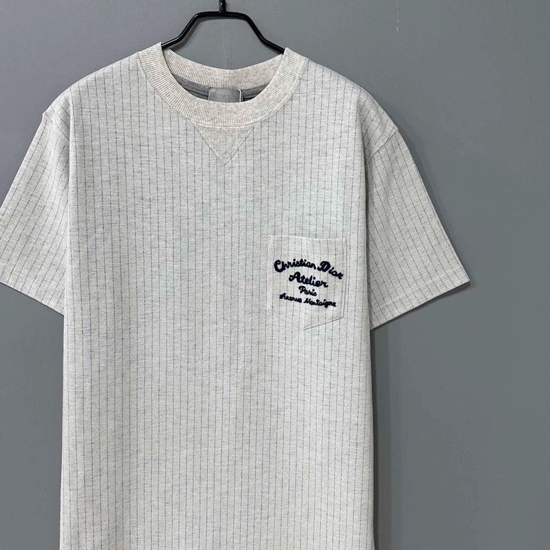Dior Dior Embroidered Striped Short Sleeve Tee Size M / US 6-8 / IT 42-44 - 2 Thumbnail