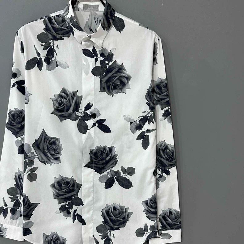 Dior Floral Printed Long Sleeve Shirt for Women Size M / US 6-8 / IT 42-44 - 2 Thumbnail
