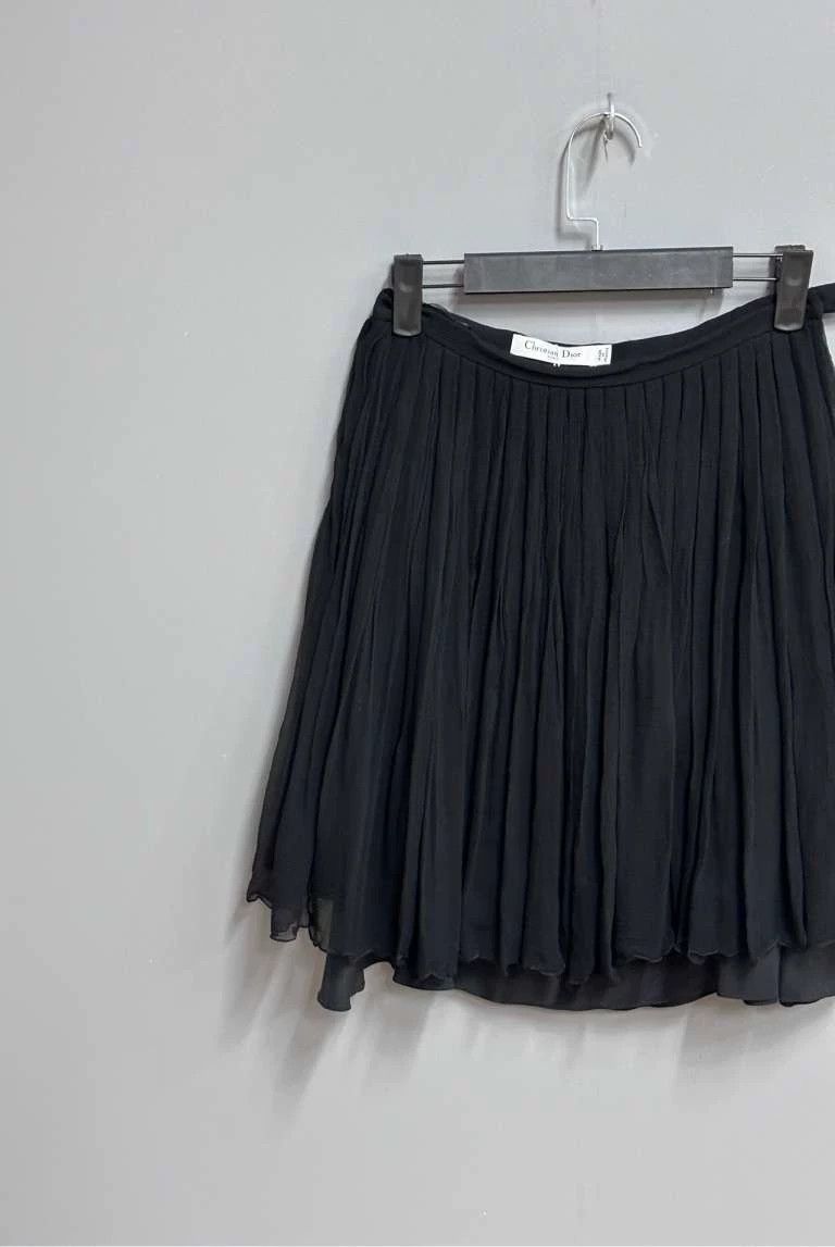 Dior Black Sheer Skirt by Dior Size 36" / US 14 / IT 50 - 3 Thumbnail