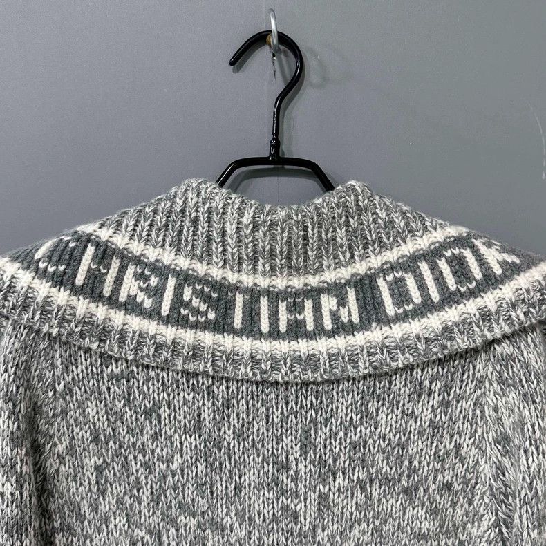 Dior Navy Collar Wool Cardigan by Dior Size M / US 6-8 / IT 42-44 - 3 Thumbnail