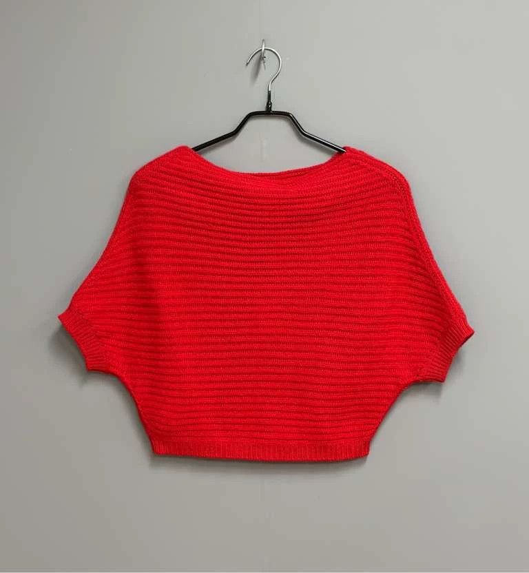 Dior Red Short Sleeve Knit Top with Logo Size XS / US 0-2 / IT 36-38 - 4 Thumbnail