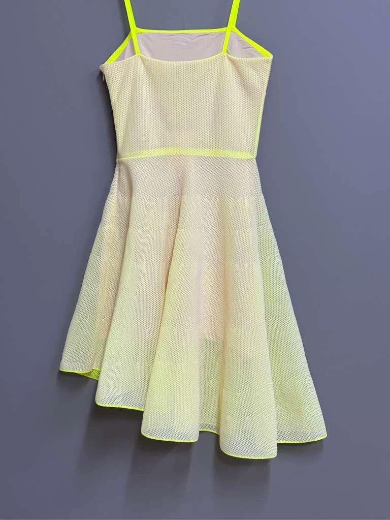 Dior Fluorescent Yellow Spaghetti Strap Dress Size M / US 6-8 / IT 42-44 - 3 Thumbnail