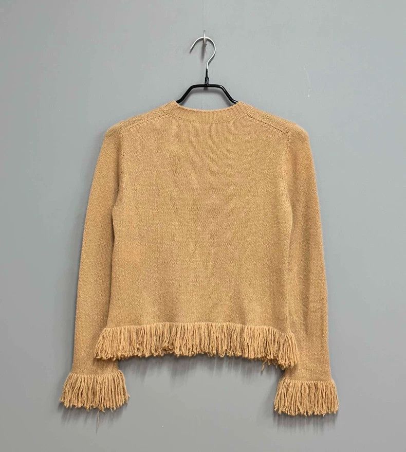 Dior Dior Fringed Cashmere Sweater Size S / US 4 / IT 40 - 3 Thumbnail