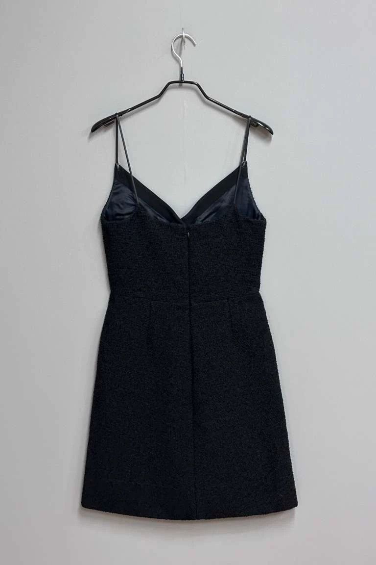 Louis Vuitton Black Spaghetti Strap Dress with Gold Buttons Size S / US 4 / IT 40 - 5 Thumbnail
