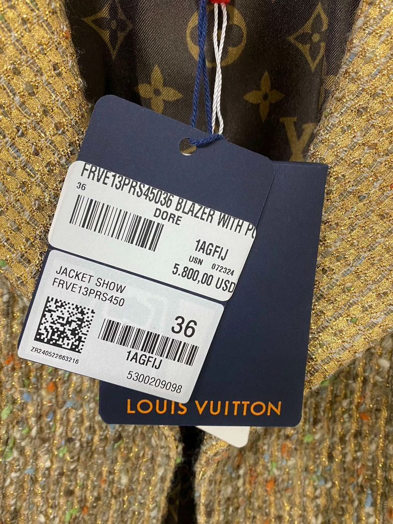 Louis Vuitton Gold Tweed Suit Jacket from Louis Vuitton | Grailed