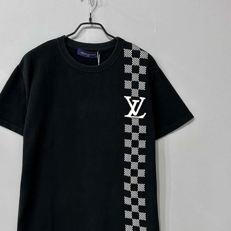 Louis Vuitton Louis Vuitton Checker Logo Knit Short Sleeve Tee Size M / US 6-8 / IT 42-44 - 2 Thumbnail
