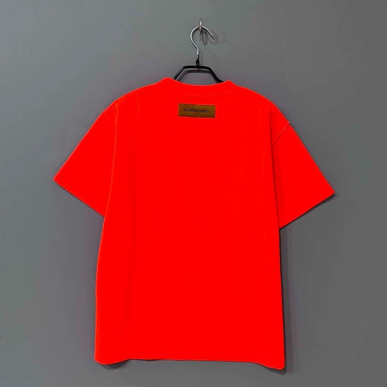 Louis Vuitton Orange Floral Logo Short Sleeve T-Shirt Size S / US 4 / IT 40 - 4 Thumbnail