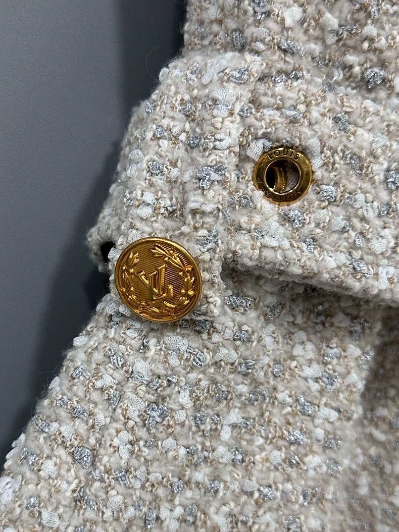 Louis Vuitton New Louis Vuitton Tweed Belted Dress Size S / US 4 / IT 40 - 4 Thumbnail