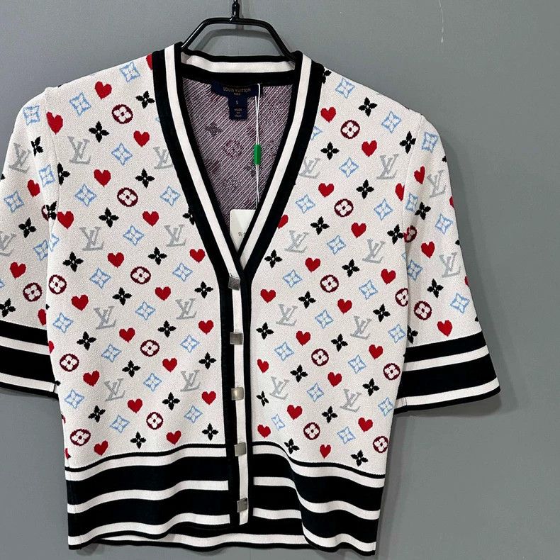 Louis Vuitton LV Printed Short Cardigan in White Size S / US 4 / IT 40 - 2 Thumbnail