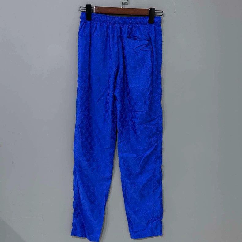 Louis Vuitton Blue Louis Vuitton Logo Print Trousers Size 36" / US 14 / IT 50 - 4 Thumbnail