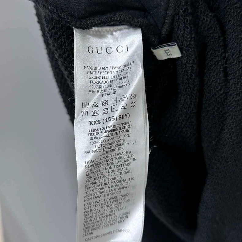 Gucci Black Logo Hooded Sweatshirt by GUCCI Size XXS / US 00 / IT 34 - 6 Thumbnail