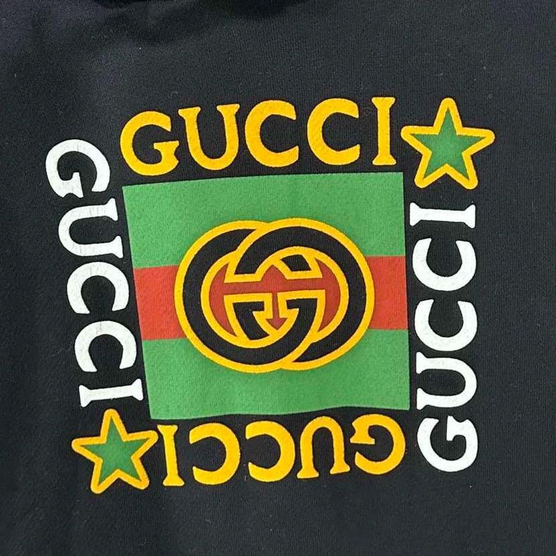 Gucci Black Logo Hooded Sweatshirt by GUCCI Size XXS / US 00 / IT 34 - 3 Thumbnail