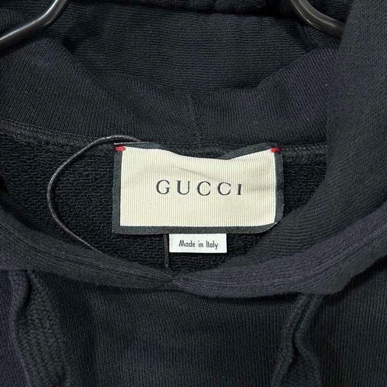 Gucci Black Logo Hooded Sweatshirt by GUCCI Size XXS / US 00 / IT 34 - 5 Thumbnail