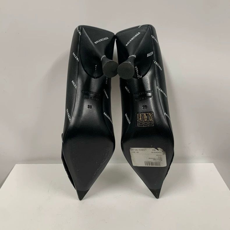 Balenciaga Balenciaga Pointed Toe Black Silver Heels Size US 6 / IT 36 - 7 Thumbnail