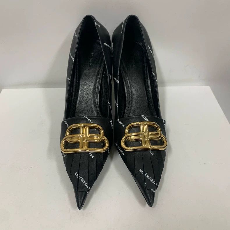 Balenciaga Balenciaga Pointed Toe Black Silver Heels Size US 6 / IT 36 - 3 Thumbnail