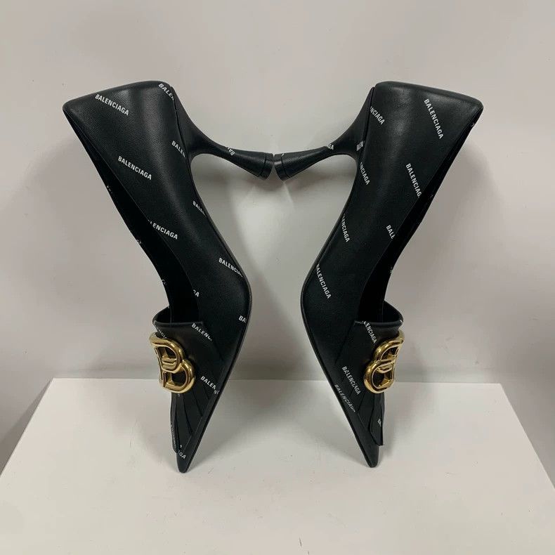 Balenciaga Balenciaga Pointed Toe Black Silver Heels Size US 6 / IT 36 - 5 Thumbnail