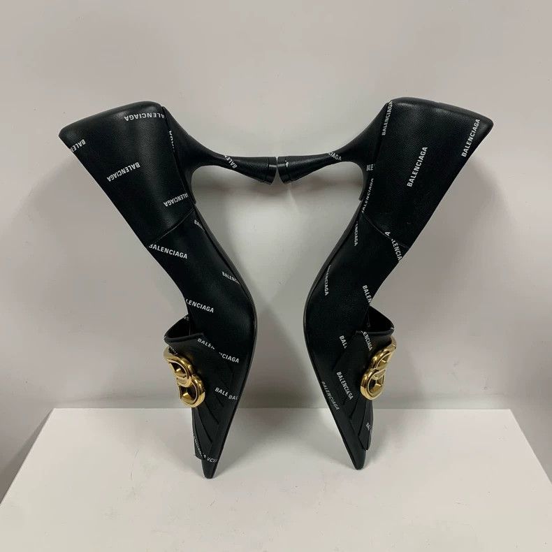 Balenciaga Balenciaga Pointed Toe Black Silver Heels Size US 6 / IT 36 - 4 Thumbnail