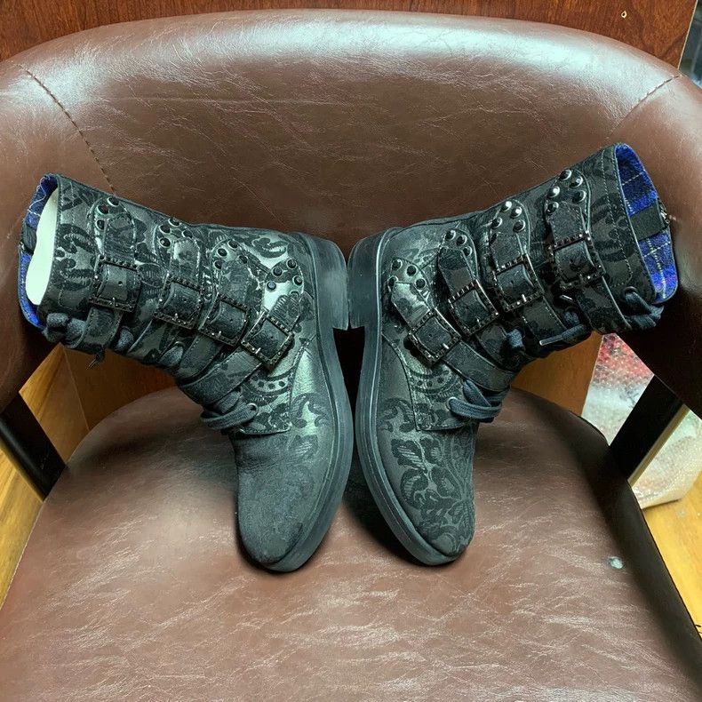 Gucci Stylish Black BLocco Boots with Straps Size US 5 / IT 35 - 4 Thumbnail