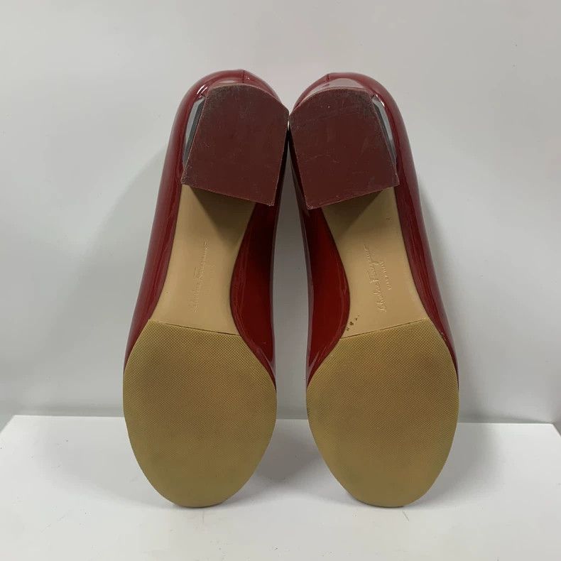 Salvatore Ferragamo Red Ferragamo Patent Leather High Heels Size US 10 / IT 40 - 7 Thumbnail