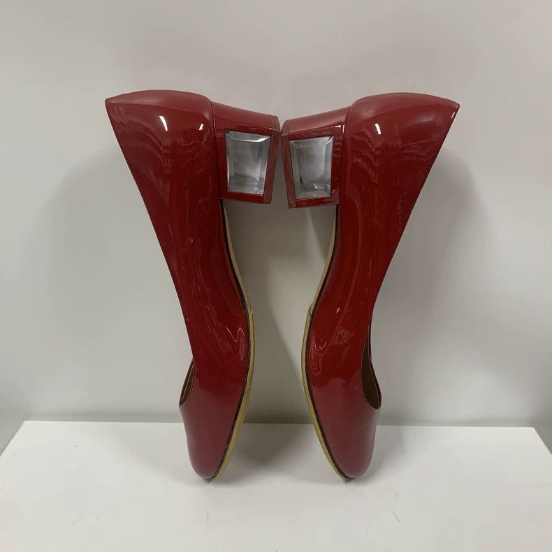 Salvatore Ferragamo Red Ferragamo Patent Leather High Heels Size US 10 / IT 40 - 5 Thumbnail