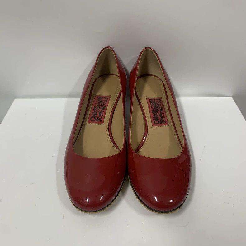 Salvatore Ferragamo Red Ferragamo Patent Leather High Heels Size US 10 / IT 40 - 2 Thumbnail