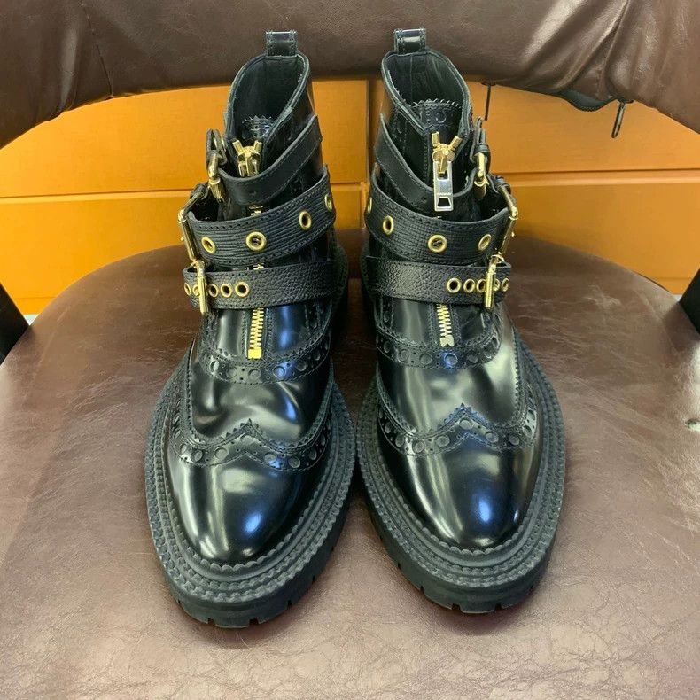 Burberry New Burberry High-Top Leather Boots Size US 9 / IT 39 - 2 Thumbnail