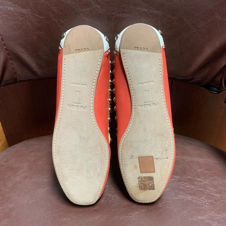 Prada Prada Flat Shoes with Studs and Tassels Size US 6 / IT 36 - 7 Thumbnail
