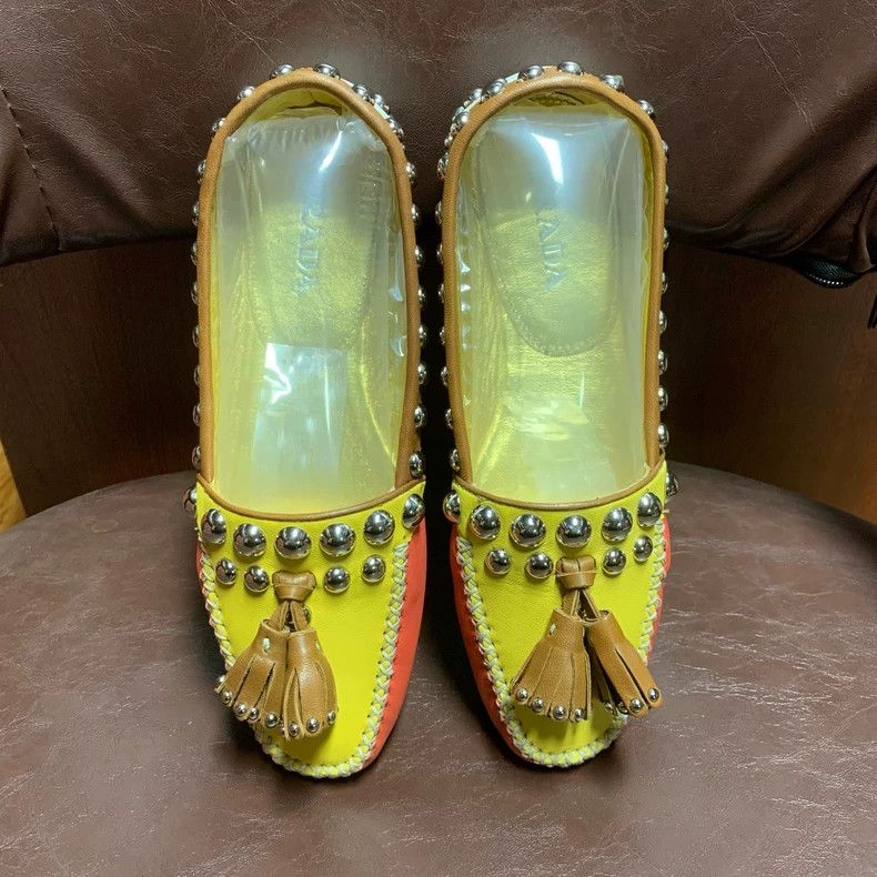 Prada Prada Flat Shoes with Studs and Tassels Size US 6 / IT 36 - 3 Thumbnail