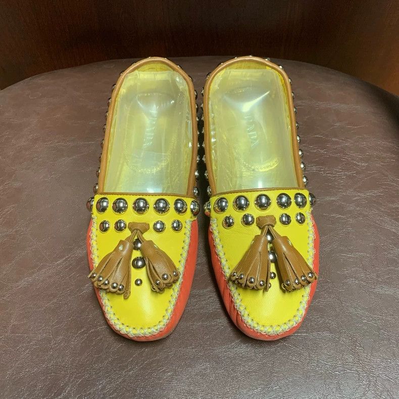 Prada Prada Flat Shoes with Studs and Tassels Size US 6 / IT 36 - 2 Thumbnail