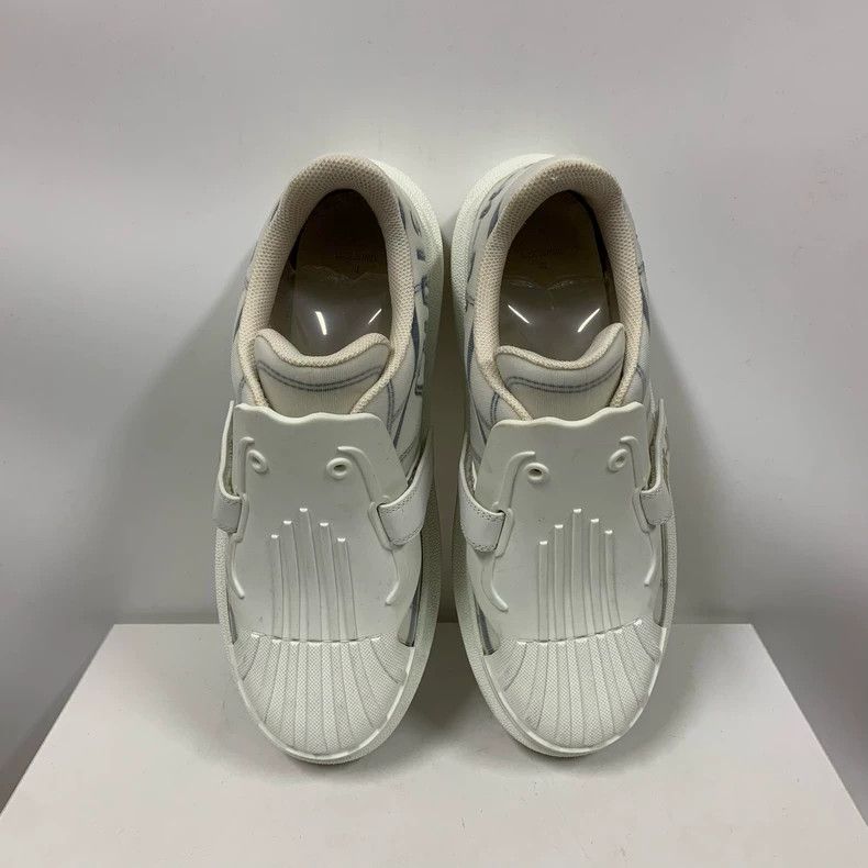 Dior Dior White Shell Sneakers with Blue Details Size US 9 / IT 39 - 3 Thumbnail